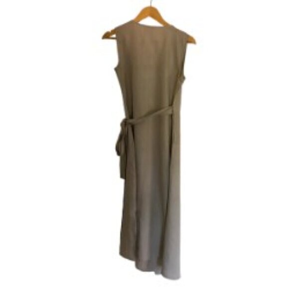 NWT LUXMII The Safari Linen Wrap Dress in Oatmeal Beige XSmall - Picture 4 of 5